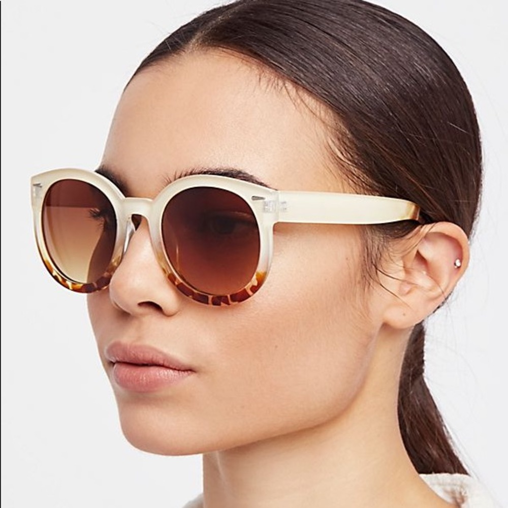 Free People Abbey Road cream Tortoise Sunglasses